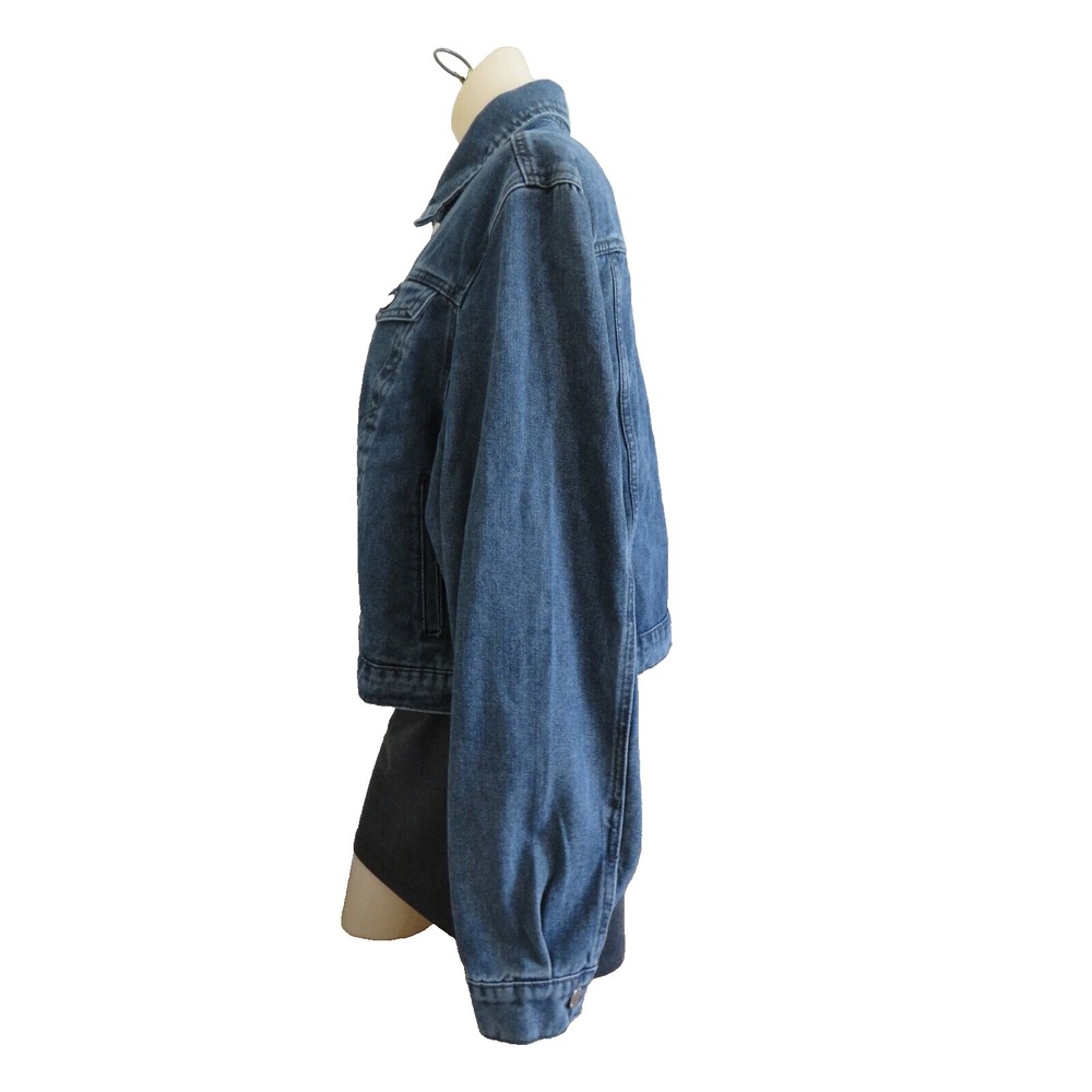City Chic Rylee Denim Jacket Size L Blue Gray Wash Button Front New - Picture 10 of 13